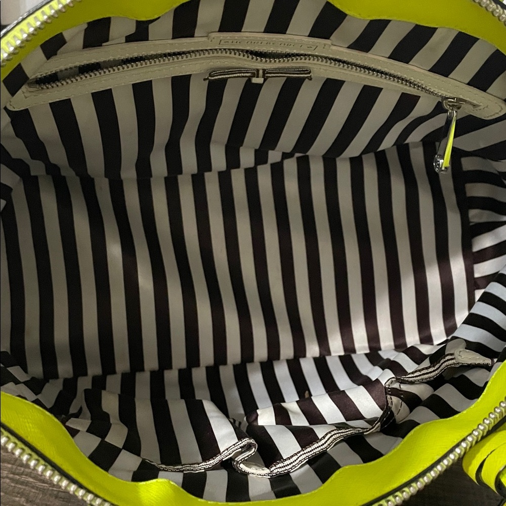 Henri Bendel Rare Neon Yellow Mesh Tote with Silver-Tone Charm - Picture 13 of 15
